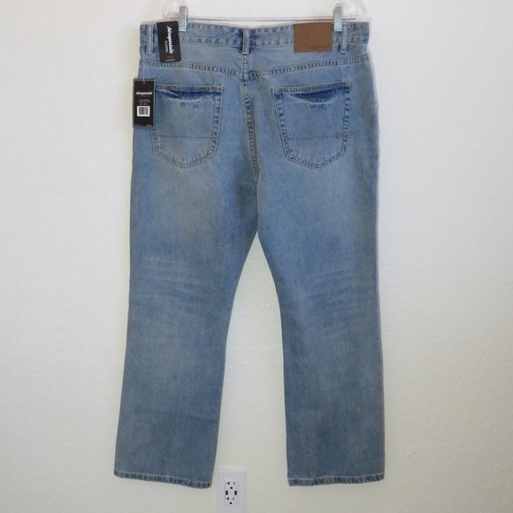Aeropostale* Men's Classic Slim Boot Light Wash Zipper/Button Jeans~ Size 38/30 - Picture 2 of 14